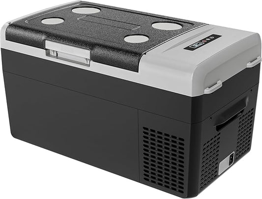 12 Volt Refrigerator Portable Fridge - 21Quart(20L) Electric Cooler Compressor fridge -4℉-68℉, 12/24V DC & 100-240V AC Car Refrigerator for Camping, RV, Fishing, Travel, Home