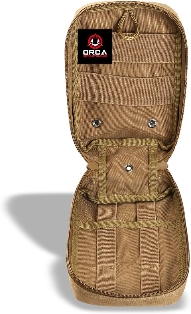 First Aid Molle Pouch - Heavy Duty IFAK Pouch - Empty Medical Pouch Ideal for Military Use EMTs Law Enforcement Camping and Hiking - Med Pouch for Optimal Organization