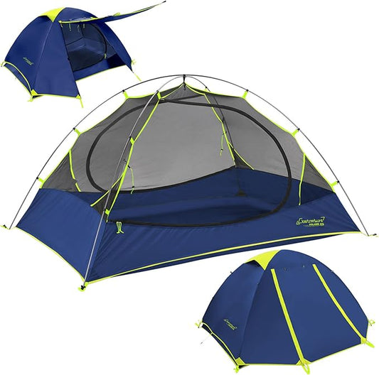 Clostnature Polaris Lightweight Backpacking Tent - 1/1.5/2/3/4/6 Person Ultralight Waterproof Camping Tent, 3 Season Large Size Easy Setup Tent for Family, Outdoor, Hiking and Mountaineering