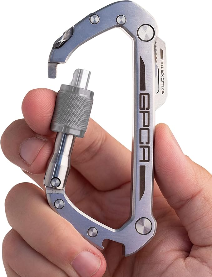 GPCA Carabiner Keychain Clip, Key Organizer, Key Ring, car Key Holder, Multi Tool EDC Gear with Bottle Opener