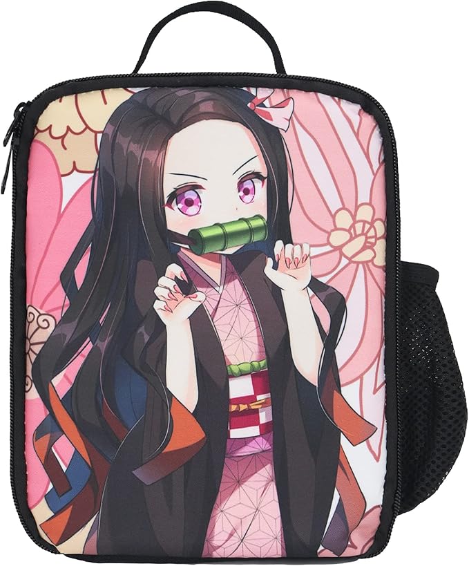 Roffatide Kamado Nezuko Lunch Box Bag Girls Leakproof Multifunctional Student Small Thermal Insulation Lunch Bag