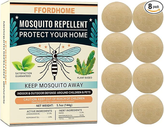 New Mosquito Repellent for Patio - Mosquito Repellent Indoor & Outdoor Protection - Mosquito Deterrent for Yard - Mosquito Control for Rooms, Keep Mosquitos Away for Camping - 8 Balls
