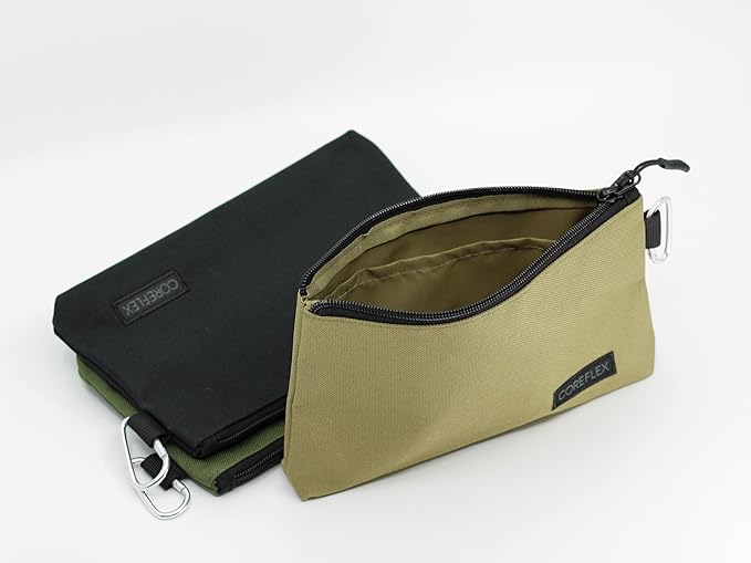 COREFLEX Premium Tool Pouch Zipper Bag, Small Tool Bag, Multipurpose Storage pouch, Heavy duty Flat Bottom Tool bag with YKK Zipper (3 pack Small 8inch)