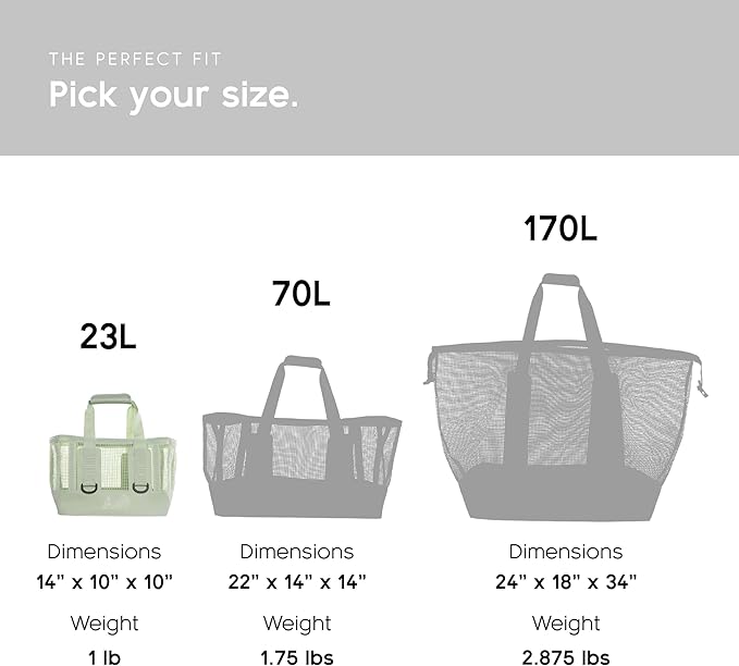 MISSION Boat Gear CASSI Heavy-Duty Outdoor Tote and Waterproof Marine-Grade Mesh Boat Bags