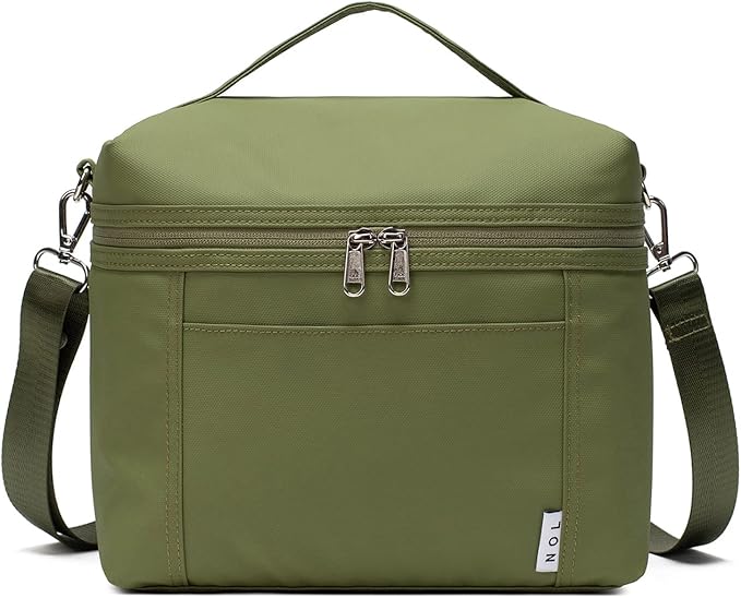 NOL Natural Organic Lifestyle Insulated Lunch Bags for Women Cooler Bag Lightweight Nylon Waterproof Lunch Box For Work