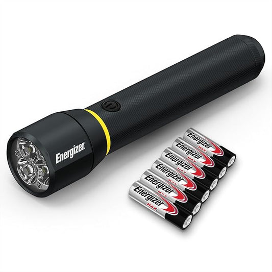 ENERGIZER LED Flashlight Vision PRO, Ultra Bright 1000+ Lumens, IPX4 Water Resistant, Aircraft-Grade Aluminum LED Light, Rugged Metal Flash Light for Outdoors, Emergency Power Outage, Black