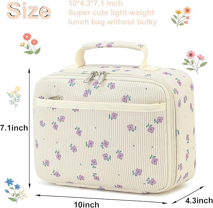 Kids Lunch Box Boys Girls Insulated Lunch Cooler Bag Reusable Lunch Tote Kit for School Travel