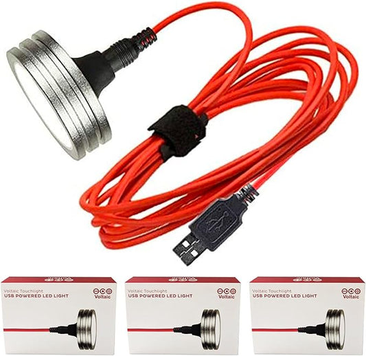Voltaic Systems Emergency USB Led Light (3 Pack) - Waterproof, Dimmable Brightness Levels & Touch Control, for Camping, Patio, Tool Shed or Cabin, Emergency Kit