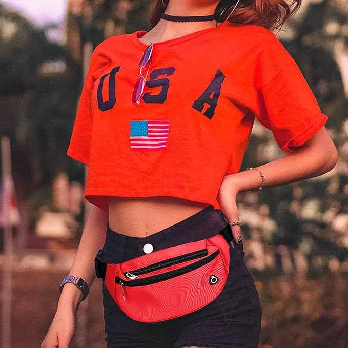 Fanny Pack for Men Women, Waterproof Sports Waist Bag Pack, Belt Bag for Travel Hiking Running