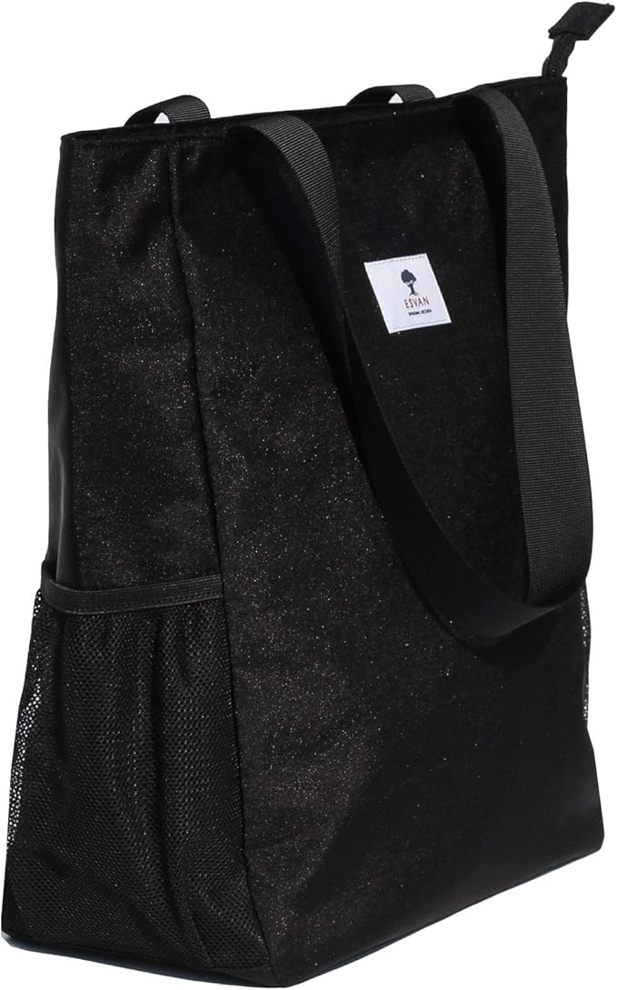 ESVAN Original Floral Water Resistant Large Tote Bag Shoulder Bag for Gym Beach Travel Daily Bags Upgraded