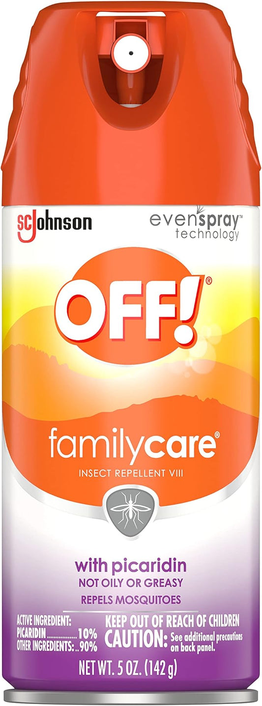OFF! FamilyCare Insect & Mosquito Repellent Aerosol, Bug Spray Made with Picaridin for Everyday Use, 5 oz