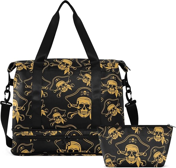 Women's Weekender Duffle Bag for Travel and Gym with Toiletry and Shoes Compartment