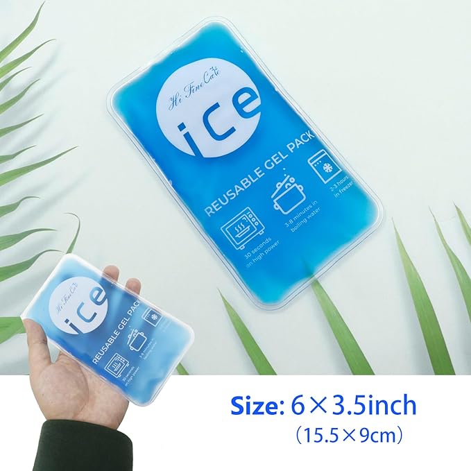 Reusable Ice Packs for Coolers - 5 Pack Freezable Gel Packs for Lunch Box, Camping, Picnic, Medical Cold Therapy - Leakproof & Long-Lasting Cold Storage