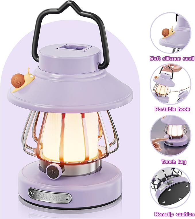 HOMY Gear lamp for Kids Set Toddler Flashlight Sky Lanterns Convenient LED Light Rechargeable Outdoor Indoor Essentials Table Portable Night Light Camping Lantern New Gift