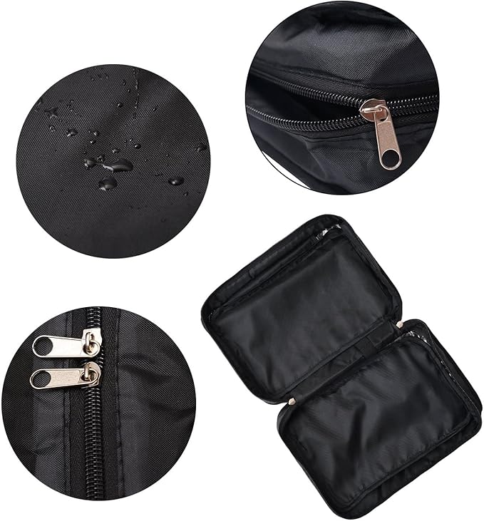 All-Purpose Household Travel Organizer Accessory Toiletry Cosmetics Makeup Hanging Shaving kit Bag-Black