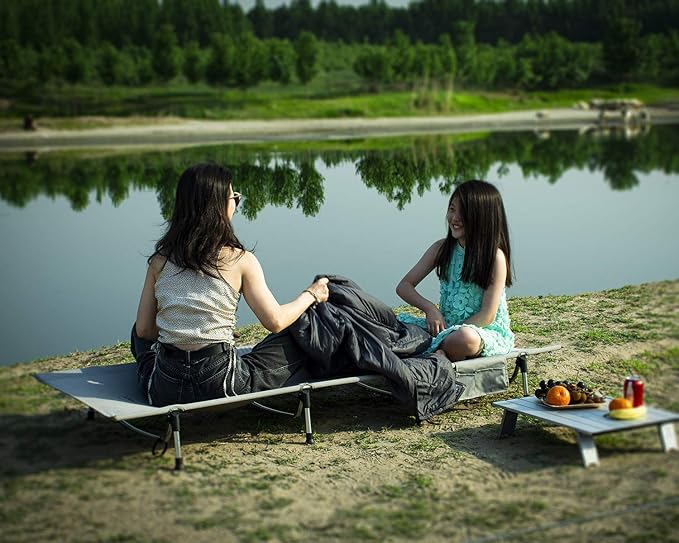 iClimb Super Easy Assemble Folding Cot Ultralight Compact Heavy Duty with Carry Bag for Adults Camping Backpacking