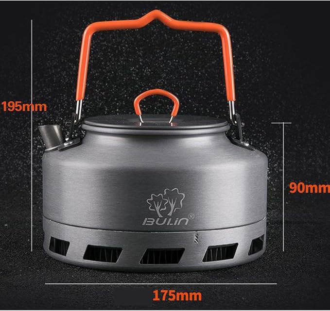 Tentock Portable Hard Aluminum Camping Kettle Camping Tea Pots Campfire Kettle for Boiling Water for Backpacking Outdoor Activities