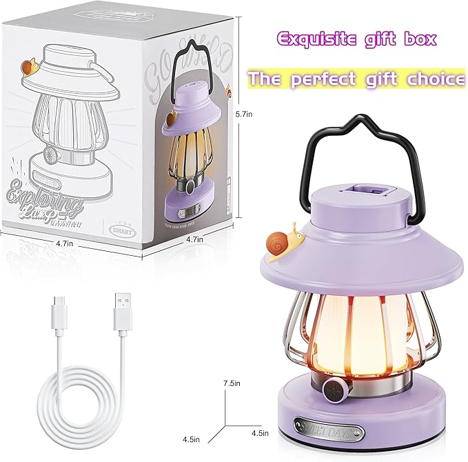 HOMY Gear lamp for Kids Set Toddler Flashlight Sky Lanterns Convenient LED Light Rechargeable Outdoor Indoor Essentials Table Portable Night Light Camping Lantern New Gift