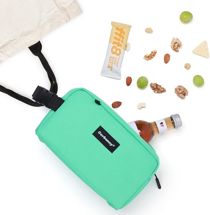 CERBONNY Small Cooler Bag Freezable Lunch for Work School Travel,Leak-proof Bag,Small Insulated For Kids/Adults,Freezer Bags,Freezable Snack Bag,Mini Fit Yogurt green-bv1