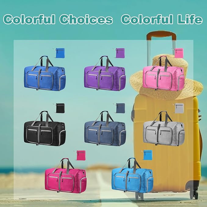 Dimayar 115L Travel Duffle Bag for Men Women - Foldable Duffel Bag with Shoes Compartment - Overnight Bags Waterproof & Tear Resistant(Red)