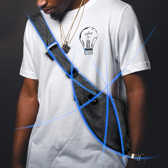 Sling Crossbody Bags Trendy Travel Anti Theft Safe Purse Bags for Women Men Waterproof