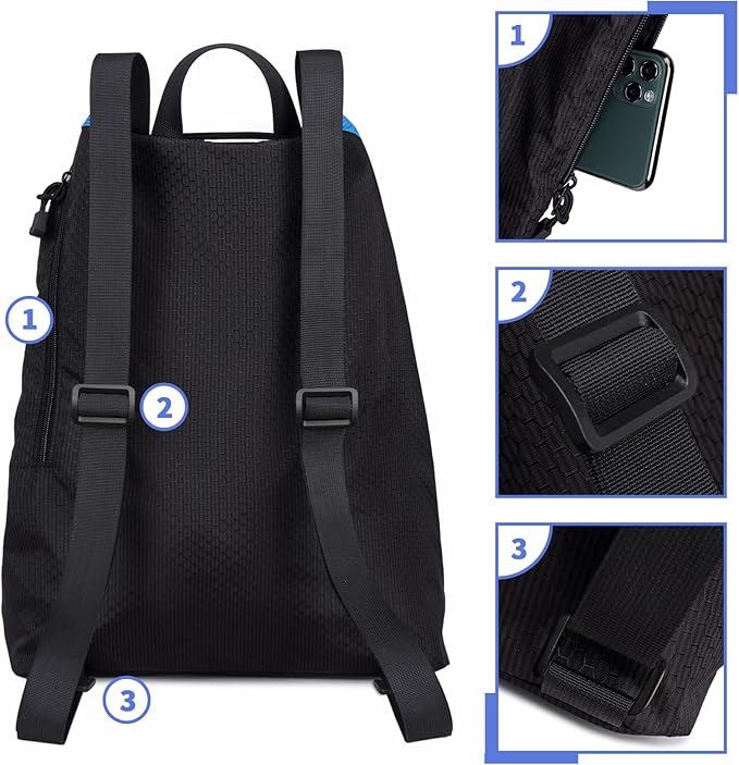 Lohol Large Mesh Drawstring Backpack with Shoe Bag, Durable Swimming String Sack with Handle for Sports Gym Yoga Beach Travel