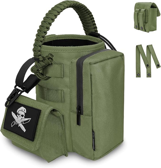 Water Bottle Holder Bag with Molle Strap - Water Bottle Carrier Pouch for Walking, Gym, Camping, Fishing, Hunting 32oz, 64oz, 128oz One Gallon Tactical Carrier Holder
