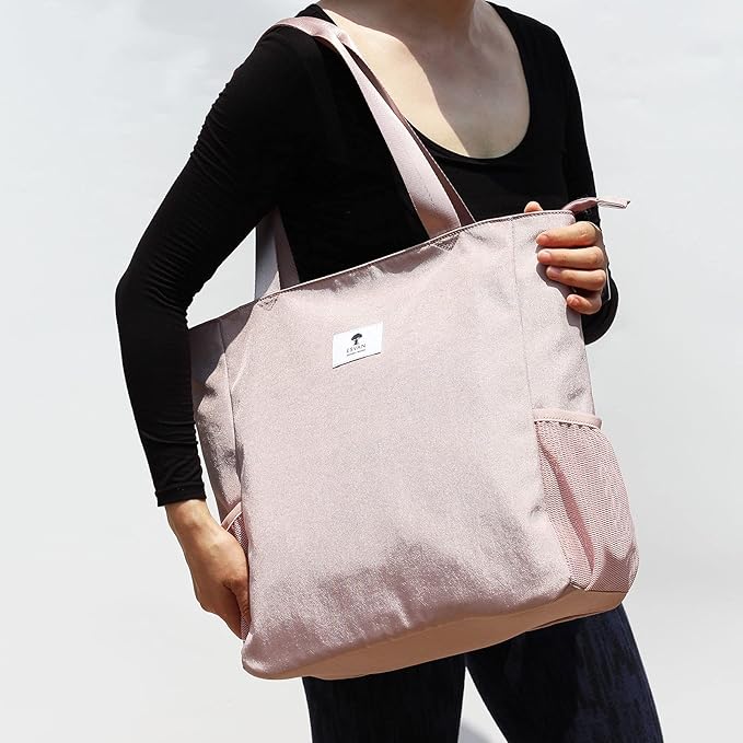 ESVAN Original Floral Water Resistant Large Tote Bag Shoulder Bag for Gym Beach Travel Daily Bags Upgraded