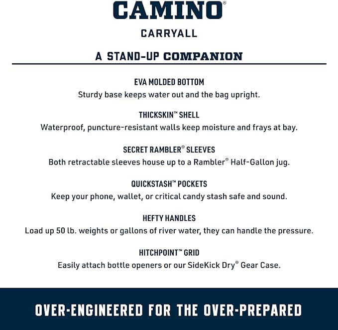 YETI Camino 50 Carryall with Internal Dividers, All-Purpose Utility, Boat and Beach Tote Bag, Durable, Waterproof