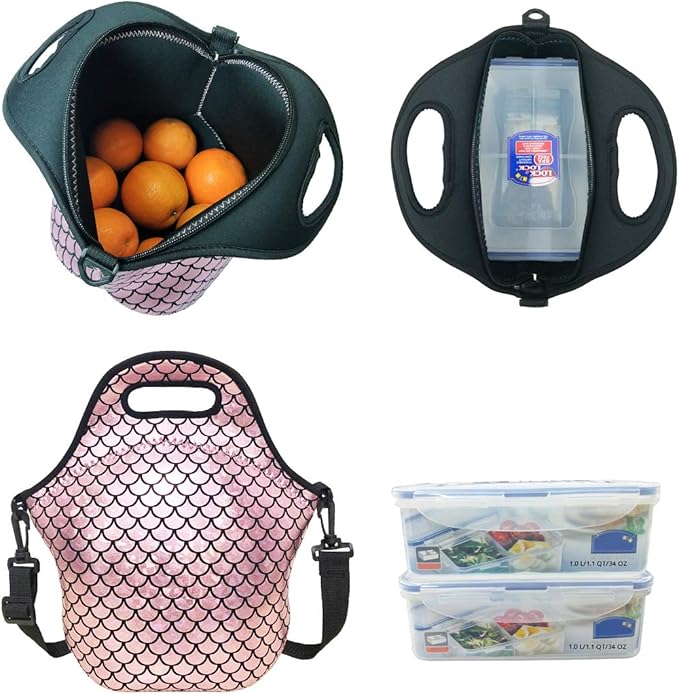 YOUDA Insulated Lunch Bag Neoprene Shoulder Lunch Tote Boxes Bags for Women Men Work Office Outdoor Picnic Travel