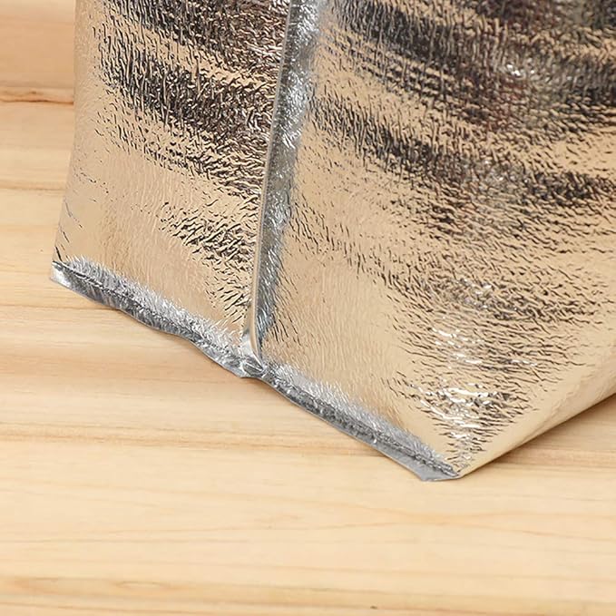 Reusable Insulated Thermal Bags 13" X 8.5" X 12" Foil Insulated Bag Liner Pack of 4 Thermal Box Liners for Lunch Box Shopping Bag Insulation Lining Waterproof Insulation Package