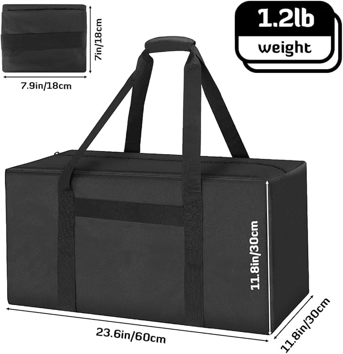 INFANZIA Duffel Travel Sports Equipment Bag, Long Luggage Bag with Upgrade Zipper Water Resistant, Extra Large Foldable Storage Bag for Camping, Tent, Tripod, Fishing(24x12x12 inch,1PCS)