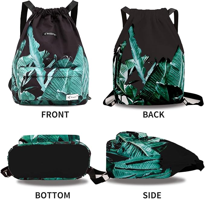 Waterproof Drawstring Bag, Gym Bag Sackpack Sports Beach Backpack for Men Women