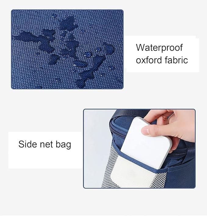 Yansanido 6L Thickened Blue Reusable Insulated Lunch Bag for Women and Men Travel Picnic and Lunch Box (Small, Blue)