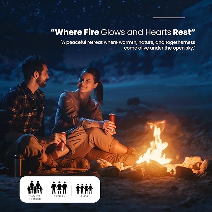 3-4 Person Camping Tent | Pop Up Tent & Fully Waterproof Camping Tent | Backpacking Tent with Fly Screen & Portable Easy Set Up, Lightweight for Backpacking, Hiking Picnic