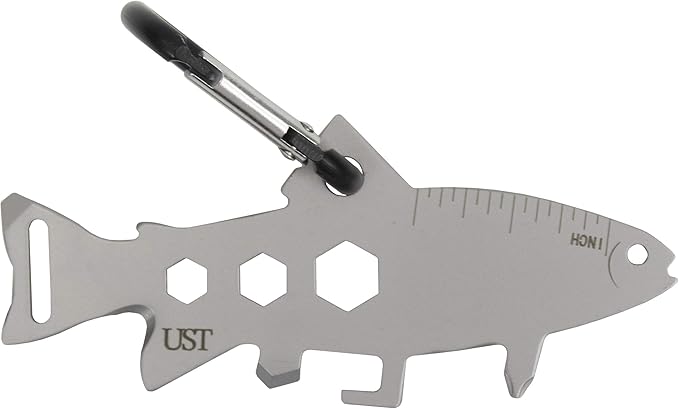 UST Tool-a-Long Multi-Tool Carabiners with Durable, Compact Stainless Steel Construction for Hiking, Kayaking, Camping, Travel and Outdoor Survival