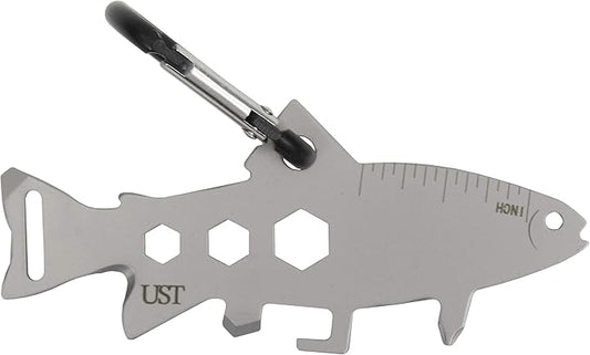 UST Tool-a-Long Multi-Tool Carabiners with Durable, Compact Stainless Steel Construction for Hiking, Kayaking, Camping, Travel and Outdoor Survival