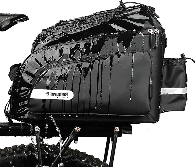 Rhinowalk Bike Bag Bike Trunk Bag Bike Pannier Bag,(for Bicycle Cargo Rack Saddle Bag Shoulder Bag Laptop Pannier Rack Bicycle Bag Professional Cycling Accessories)