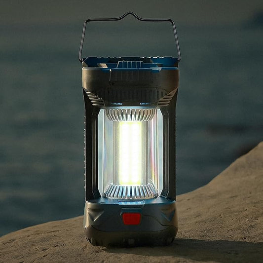 AlpsWolf 1000 Lumens Rechargeable Camping Lantern - 4000mAh Phone Charger, IPX4 Waterproof, 4 Light Modes & SOS Strobe, LED Lantern for Camping, Power Outage, Emergencies (1 Pack-Black)