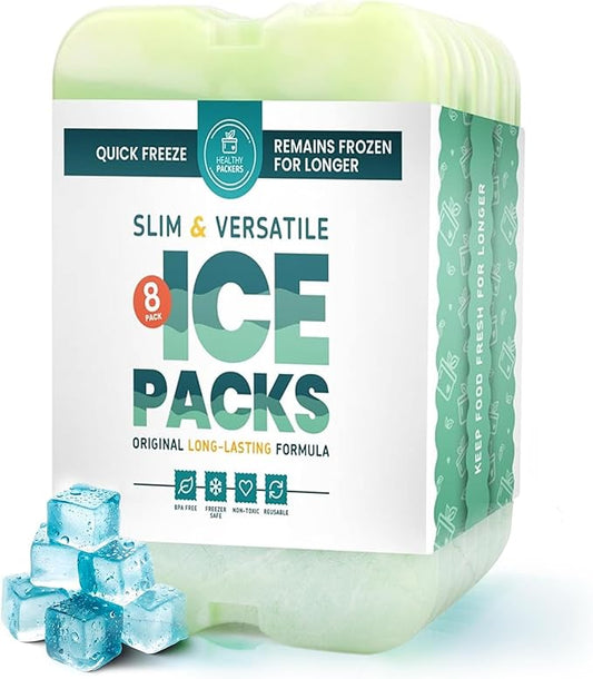 Healthy Packers Cool Pack, Slim Long-Lasting Ice Packs - Great for Coolers or Lunch Box