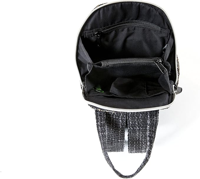 DIME BAGS - Club Kid Backpack - Stylish Mini Backpack with (Hemp Material, Concrete)
