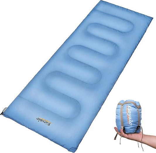 3 Season Ultralight Backpacking Sleeping Bag | Cool/Warm Weather Lightweight Camping Sleeping Bags for Adult | Compact Hiking Sleeping Bags with Compression Sack in Rectangular - 75 X 33 in