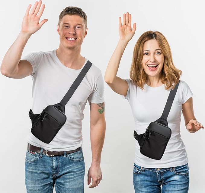 Mini Sling Bag for Men Women, Waterproof Utility Crossbody Backpack Chest Bag for Hiking Travel Sports Running