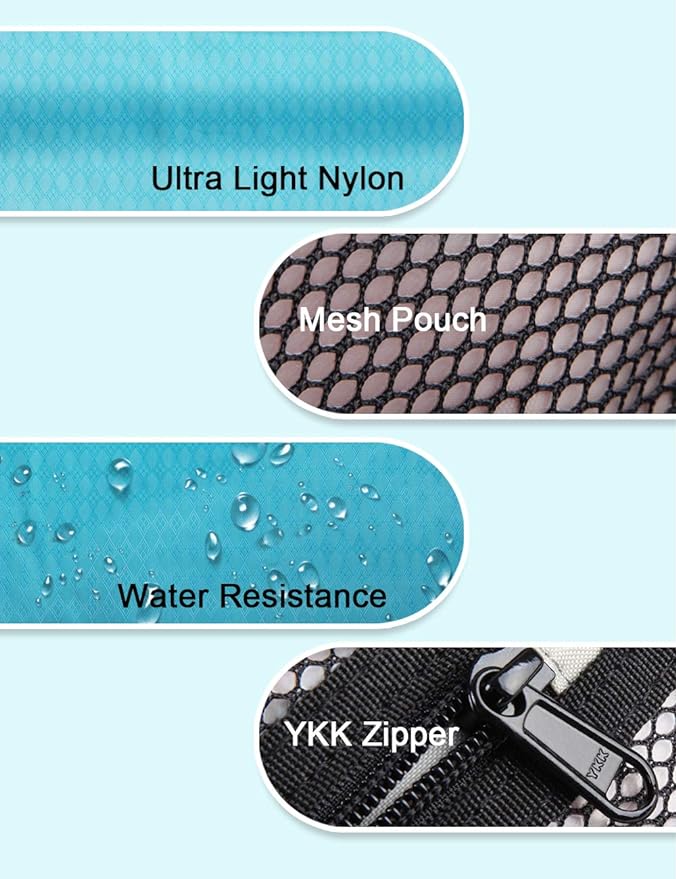 GOX Travel Toiletry Bag,Dopp Kit Case,Ultra-Light Cosmetics Bag Makeup Organizer(Turquoise)