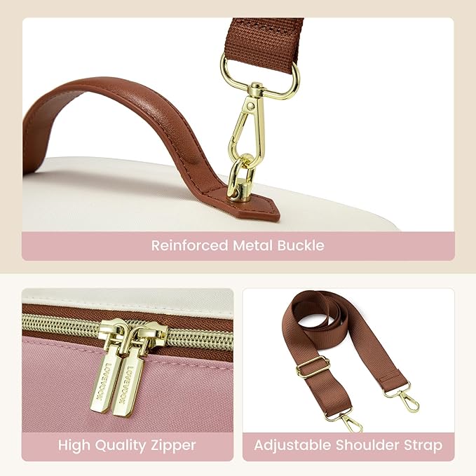 LOVEVOOK Lunch Box for Women,Large Adult Insulated Lunch Bag for Women,Leakproof Cooler Bag for Office Picnic Hiking Beach,Lunch Tote Bag with Adjustable Shoulder Strap