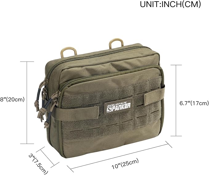 EXCELLENT ELITE SPANKER Tactical Molle Admin Pouch Utility Organizer EDC Medical Bag Utility EDC Tool Pouch with Shoulder Strap Attachment Pouches Waist Bag