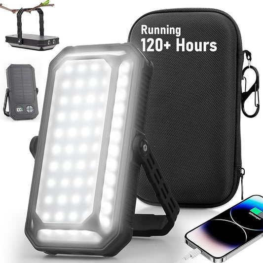 LED Camping Lantern Rechargeable 4000LM, 10000mAh Portable Camping Lights up to 120+ Hours, 12 Light Modes, Dimmable, LCD Digital Display, Waterproof, Camping Essentials for Power Outages, Emergency