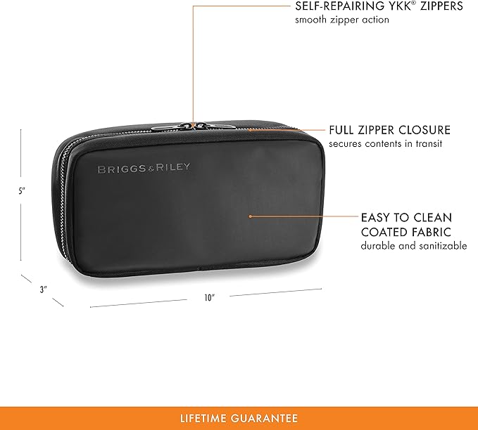 Briggs & Riley Toiletry Kit - Travel Bags for Women & Men, Organizer for Vacation, Dopp Kit for Bathroom Accessories, Makeup, & Skincare