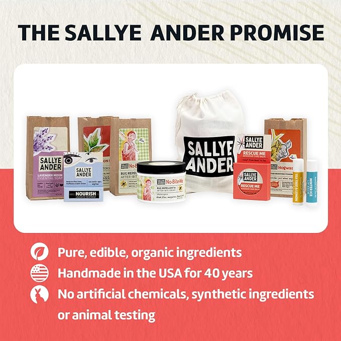 SALLYEANDER No-Bite-Me Anti-Itch Balm Sticks – All-Natural Bug-Bite Relief – 2-Pack – Gentle for Kids & Infants