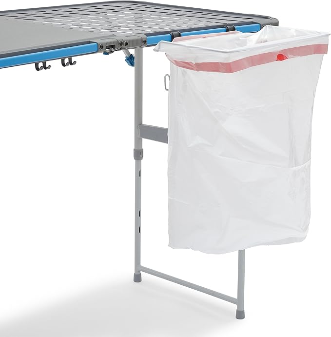 CORE Outdoor Cook Table | 4 Foot Table with Adjustable Height and Storage for Cooking Accessories | Foldable & Portable for Beach, Picnic, Backyards, BBQ, Tailgate, Patio and Party